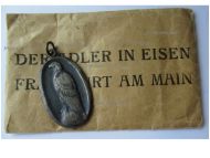 Germany WWI Patriotic Medal for the Aid & Relief of the German Prisoners of War in Captivity "Der Adler in Eisen 1915" with Envelope