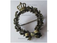 Germany WWI Patriotic Brooch with the Prussian Royal Crown & Oak Leaf Wreath in Silver 800