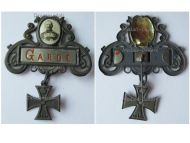 Germany WWI Prussia Patriotic Badge Garde Kaiser Wilhelm II Guard Corps Iron Cross 1914