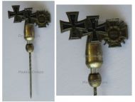 Germany WWI Stickpin Set of 3 Medals (Iron Cross 1st & 2nd Class, Hindenburg Cross with Swords 1914 1918) MINI