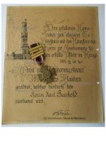 Germany WWI Flanders Cross with 4 Clasps Somme, Ypern, Yser, Flandernschlacht & Diploma
