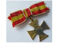 Germany WWI Baden Cross for Voluntary War Aid 1914 1916 on Ladies Bow
