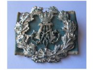 Germany WWI Bavaria Prince Alfons Service Commemorative Silver Badge on Military Ribbon by Heinloth
