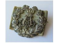 Germany WWI Bavaria Prince Alfons Service Commemorative Silver Badge on Military Ribbon by Heinloth