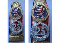 Germany WWI Hesse Badge of the Land Forces Veteran Assosiation for 25 Years Membership by L. Schmidt