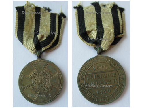 Germany Prussia Hohenzollern Combatant Medal for Loyal Services During the March Revolution 1848 1849