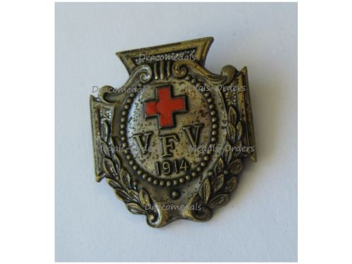 Germany WWI German Red Cross VFV Fatherland Women Association Badge for Nurses by Stubbe