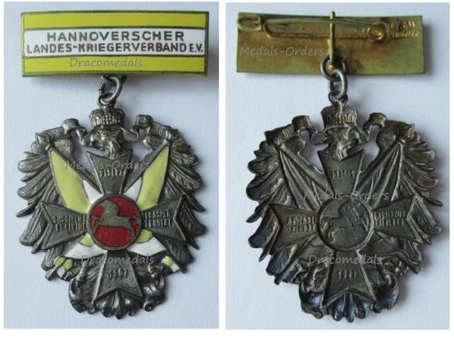 Germany WWI Prussia Hanover Badge of the Army Veteran Association by L&W