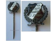 Germany WWI Bavaria Veteran Association Badge Stickpin of the Area of Saarbrucken St Johann Silver 900