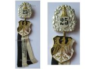 Germany WWI Prussia Membership Badge of the Lighthouse Kyffhauser Land Forces Veteran Association for 25 Years