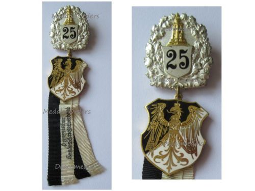 Germany WWI Prussia Membership Badge of the Lighthouse Kyffhauser Land Forces Veteran Association for 25 Years