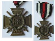 Germany WWI Hindenburg Cross with Swords for Combatants Maker RV 83 Pforzheim