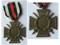 Germany WWI Hindenburg Cross with Swords for Combatants 1914 1918 Maker ESL