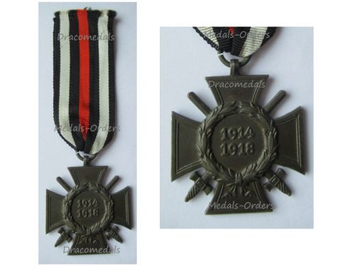 Germany WWI Hindenburg Cross with Swords for Combatants Maker G12