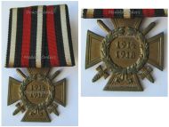 Germany WWI Hindenburg Cross with Swords for Combatants on Single Bar