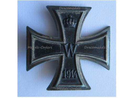 Germany WWI Iron Cross 1914 1st Class EK1 by Maker KAG