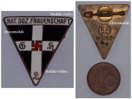 Germany WWII NSDAP Party Membership Badge for Women RZM M1/63 Maker Steinhauer & Luck