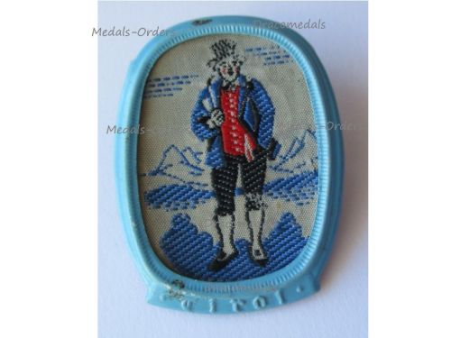 Germany WWII Traditional Costum of Tirol (Tyrol) Ostmark Austria WHW Badge Tinnie