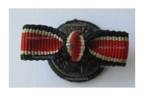 Germany WWII Ribbon Lapel Pin Boutonniere for the Iron Cross 1939 Marked Non Plus Ultra 28