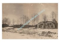 Germany WWI Photo Field Camp Barracks in Winter Snow