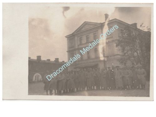 Germany WWI Group Photo Soldiers, Pickelhaube Spiked Helmet Greatcoat