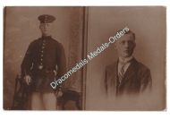 Germany WWI Portrait Photo German Officer in full Dress Uniform, Before and After Commission
