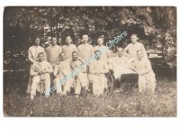 Germany WWI Group Photo Military Hospital, Wounded Patiens, 1918