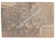 Germany WWI Photo NCO Group, Staff Sergeant Major, Iron & Bavarian Military Merit Cross Ribbon Bar