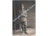 Germany WWI Photo German Soldier, Prussian Pickelhaube Spiked Helmet, Buckle