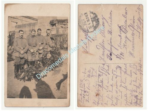 Germany WWI Postcard Photograph Funeral of KIA Soldier of the 28th Infantry Regiment 1914 1918