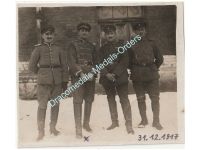 Germany WWI Photo Hussar, Ulan, Cavalry, Infantry NCOs, Iron Cross, New Year's Eve 1917