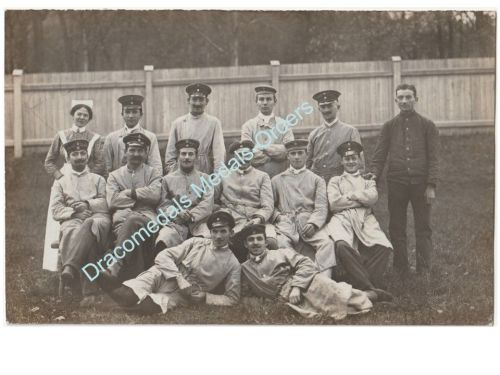 Germany WWI Group Photo Military Hospital Staff, Doctors, Nurse, Medics