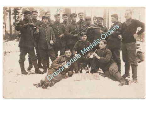 Germany WWI Group Photo Weinachten (Christmas) Fest, Platoon
