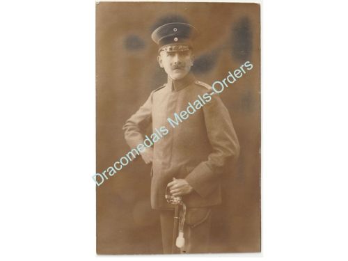 Germany WWI Photo German Officer (Lieutenant) Portrait with Sword