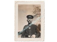Germany WWI Portrait Photo German NCO (Sergeant), Iron Cross 2nd Class on Single Large Bar, Tunic, Cap