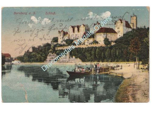 Germany WWI Postcard, Bernburg Schloss (Castle), 66th Infantry Regiment