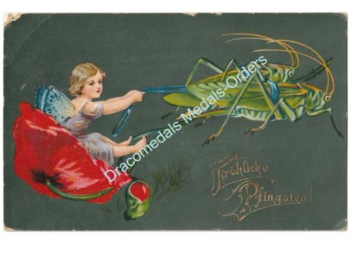 Germany WWI Postcard, Happy Pentecost, Altona