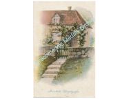 Germany WWI Postcard "Herzliche Pfingstgruesse" (Pentecost Greetings), Garden House, Stendal, 1917