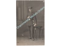 Germany WWI Studio Photo of German NCO, Garde Infantry Regiment, full Dress Uniform with Cap, Dagger & Gloves
