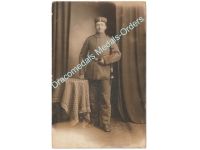 Germany WWI Studio Photo of German Soldier in full Dress Uniform, Feldpost Bickendorf 1915