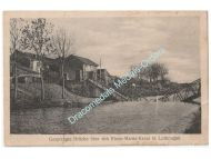 Germany WWI Propaganda Postcard, Destroyed Bridge on the Rhine Marne Chanel, Lothringen, Feldpost 9cm Kanonen Komando, 1916