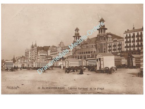 Germany WWI Propaganda Postcard, Blankenberghe Casino, Assistant Doctor, 5th Medical Company, Feldpost 1918