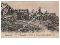 Germany WWI Propaganda Postcard, Hem Castle, Battle of the Somme, Feldpost 1918 - Allied Produced Postcard Used by the Germans