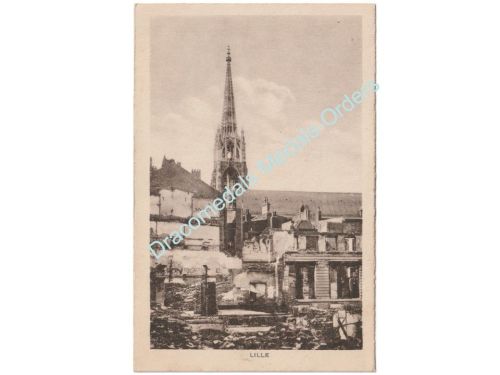 Germany WWI Propaganda Postcard Lille, Feldpost 1917, Goyatz Field Hospital to Sergeant, 5th MG Company