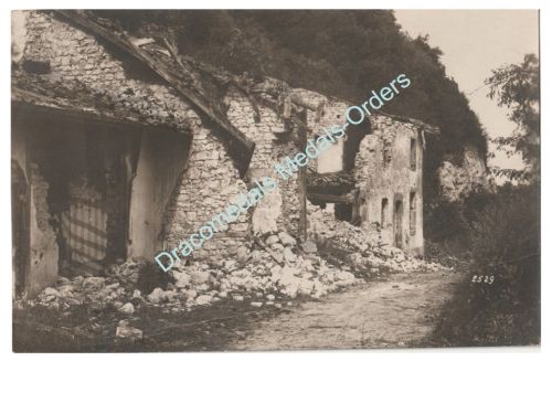 Germany WWI Propaganda Postcard, Building in Ruins, 1917