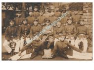 Germany WWI Squad Photo 69th Infantry Regiment, Soldiers & NCO, Feldpost Postmarked 1915, Trier