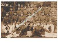 Germany WWI Squad Photo 69th Infantry Regiment, Soldiers & NCO, Feldpost Postmarked 1915, Trier