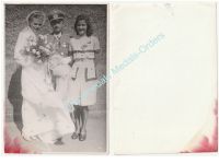 Germany WWII Wedding Family Photo, Wehrmacht Infantry Officer,  Iron Cross, NSDAP Long Service, Sudetenland Medal on Large Bar, Silver Wound & Sport Badge