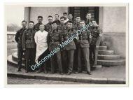Germany WWII Group Photo RAD Squad, Reichsarbeitdienst Labor Service Patch, Swastika Armband