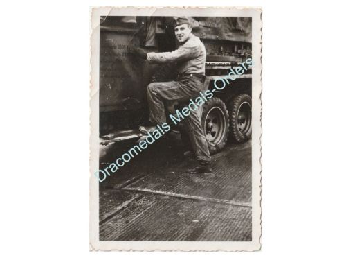 Germany WWΙΙ Photo Wehrmacht Driver, Military Truck